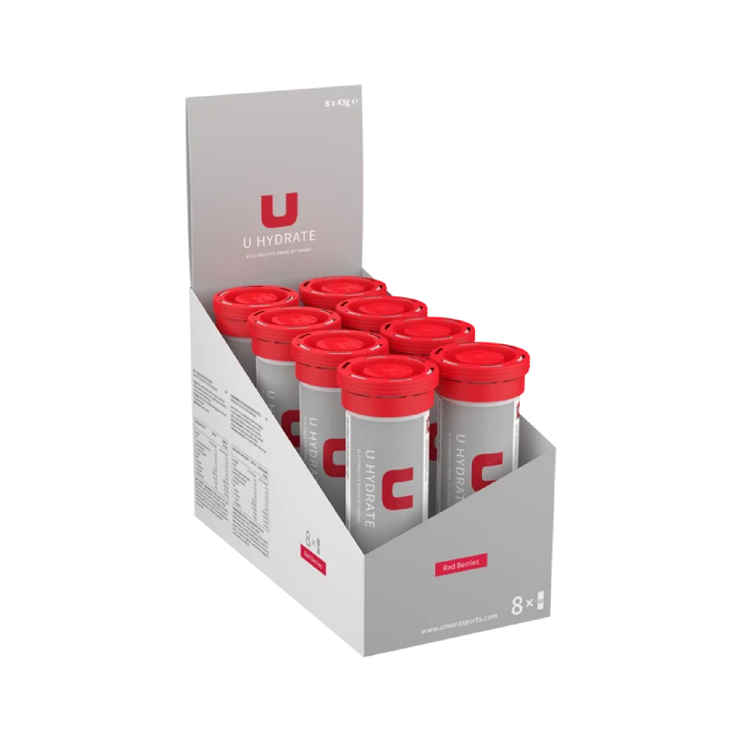 U Hydrate Røde bær (8x10 stk)