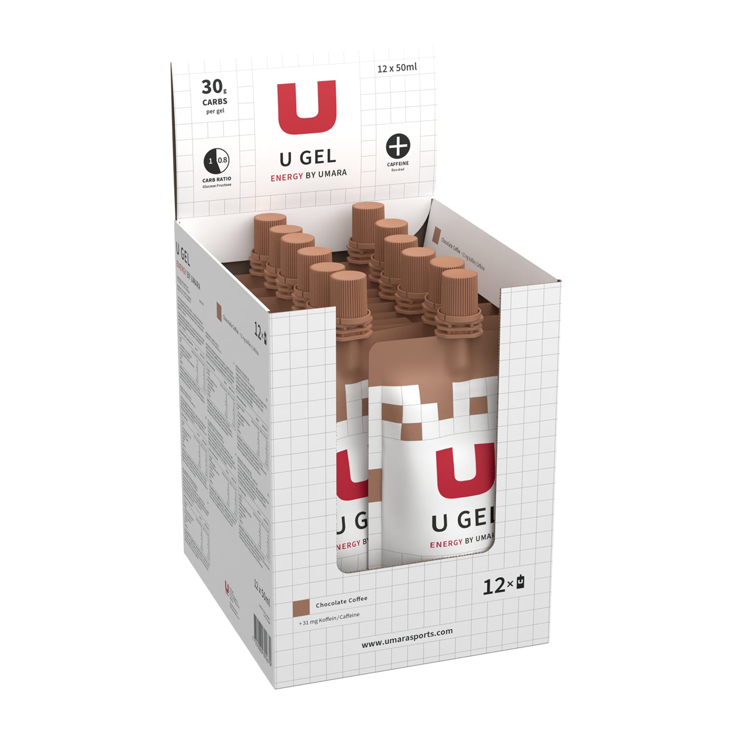 U Gel Sjokolade & Kaffe m skrukork (12stk a 50g)