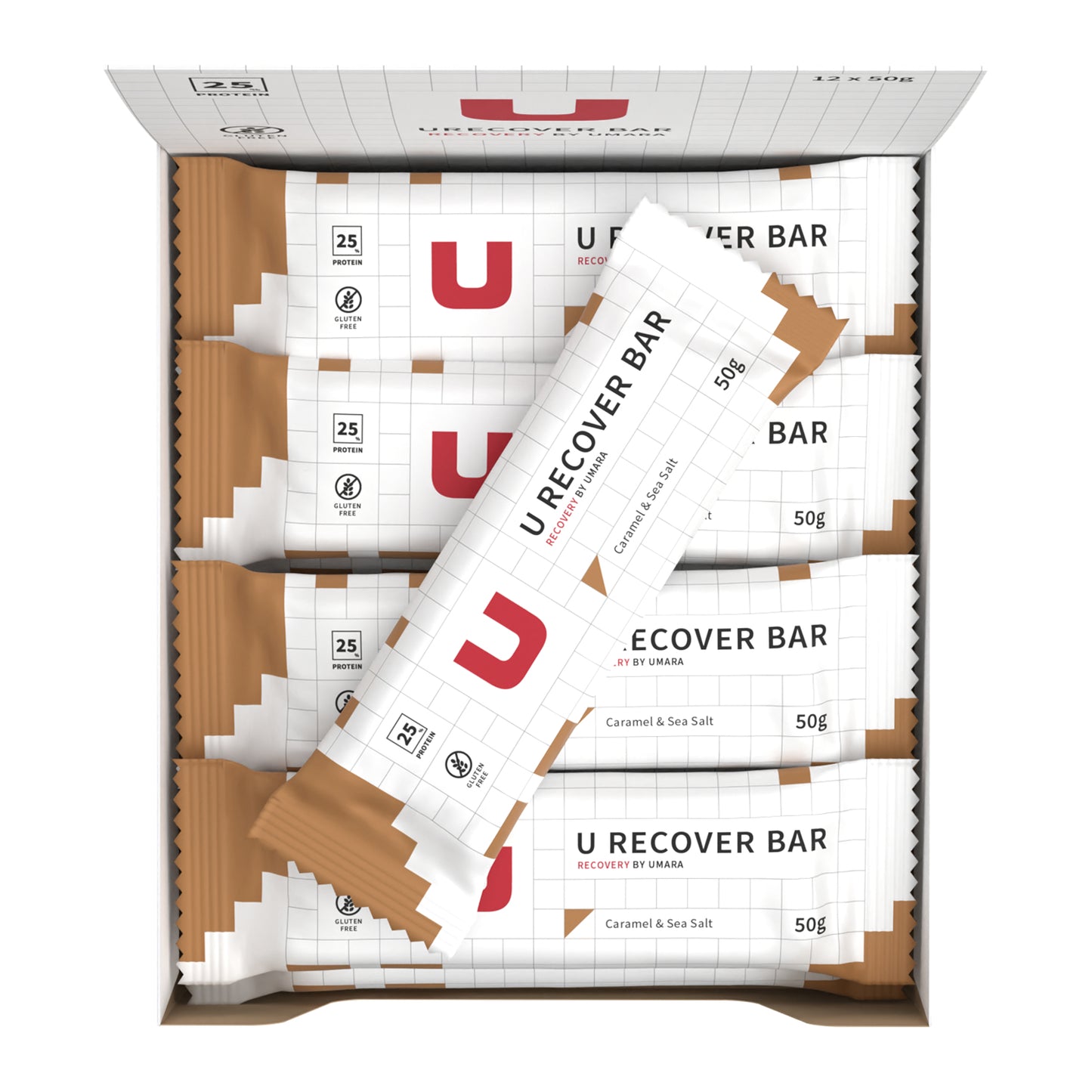 U Recover Proteinbar Karamell Seasalt (12 stk.)