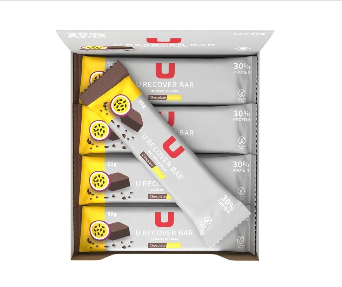 U Recover Proteinbar Sjokolade Pasjonsfrukt (12 stk)