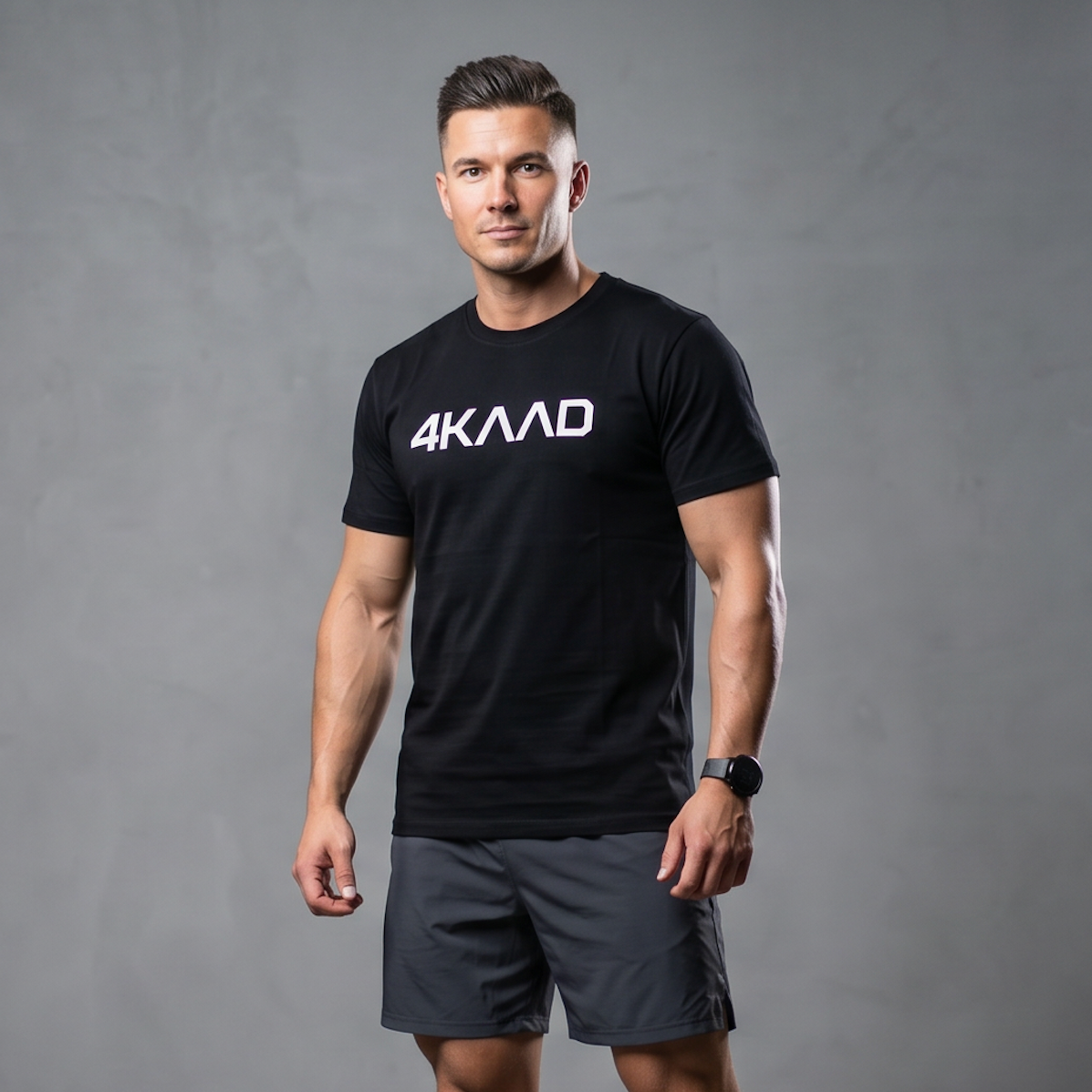 4KAAD t-skjorte, nærbilde av logo