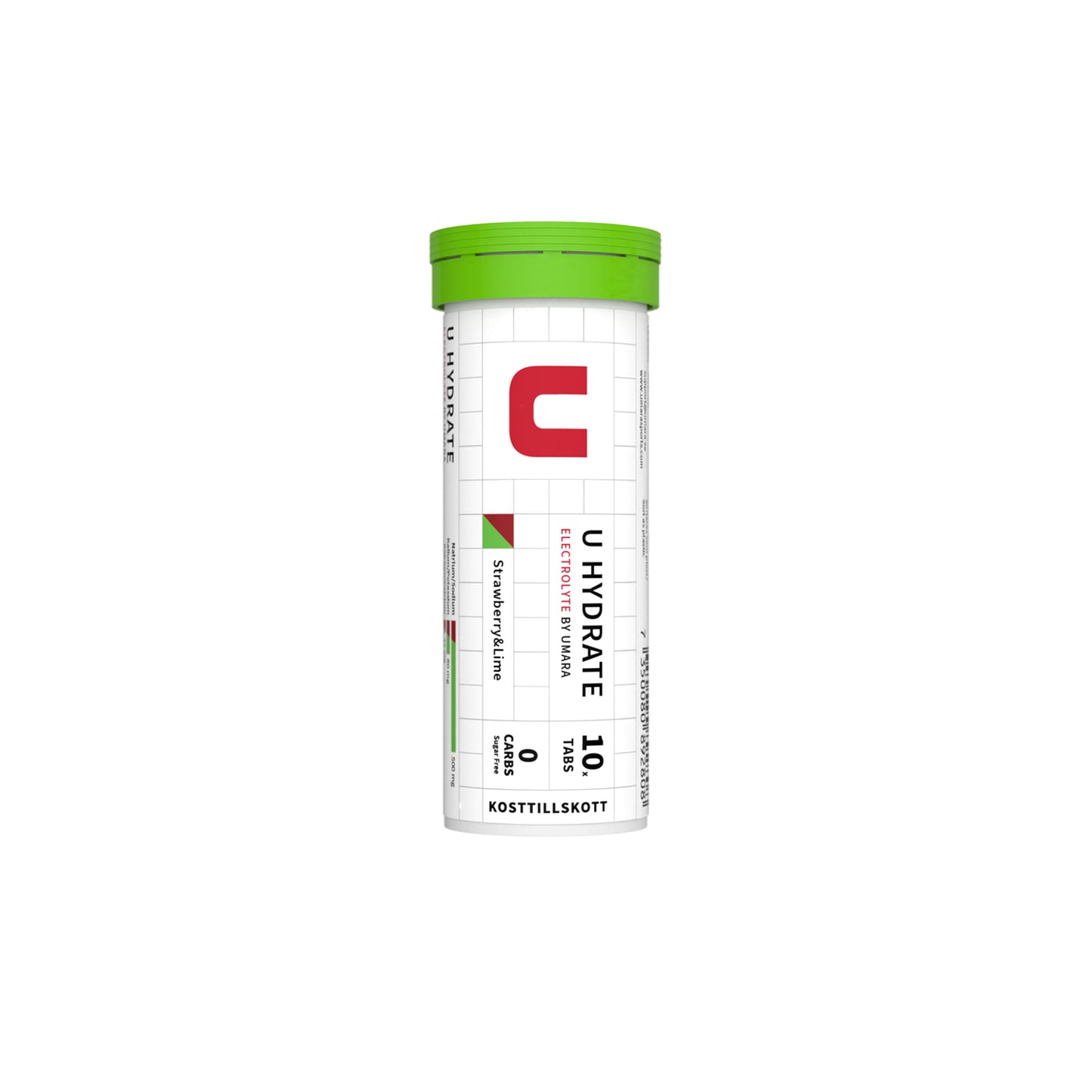 U Hydrate Jordbær/Lime (10 stk tabletter)